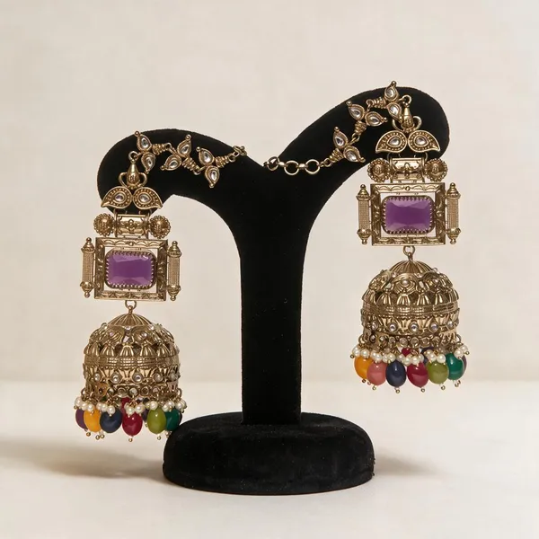 Multicolor_Earrings_Brass__For_Women