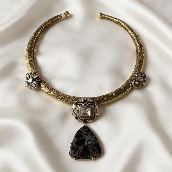 Gold_Necklace_Set_Brass__For_Women