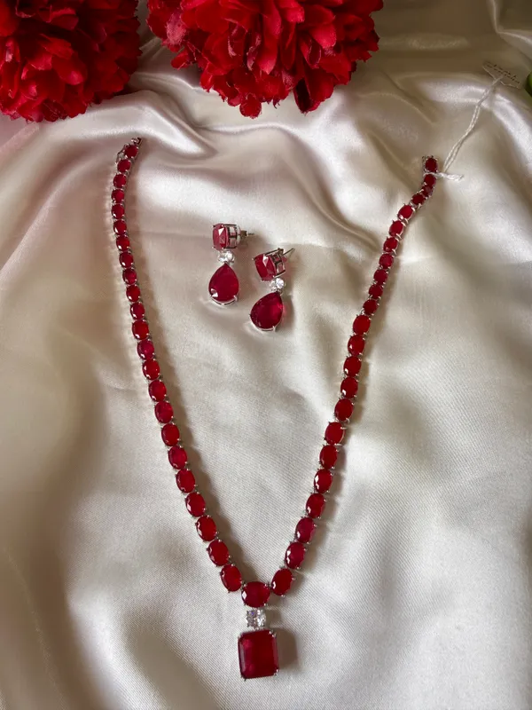 Red_Ruby_necklace_set_Brass__For_Women