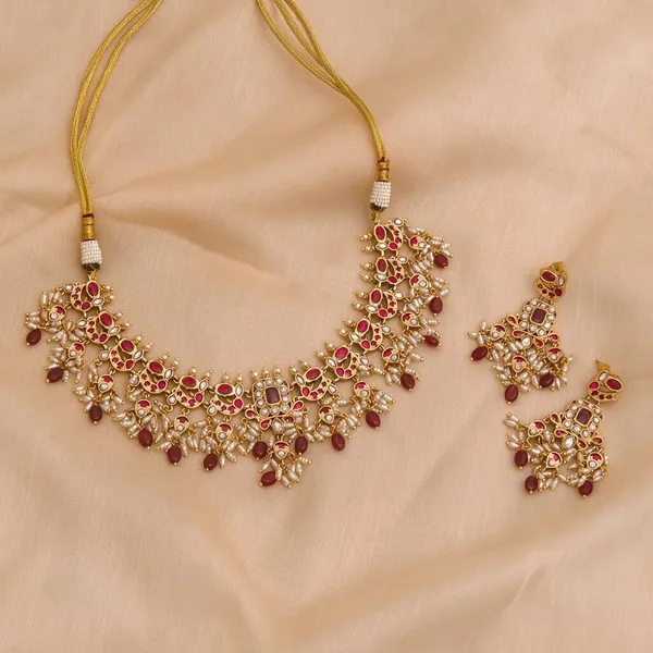 Gold_necklace_set_Brass__For_Women