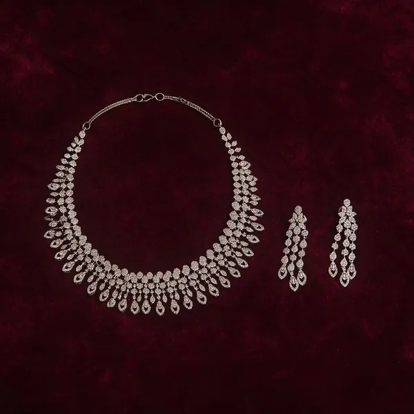 Silver_Necklace_Set_Brass__For_Women
