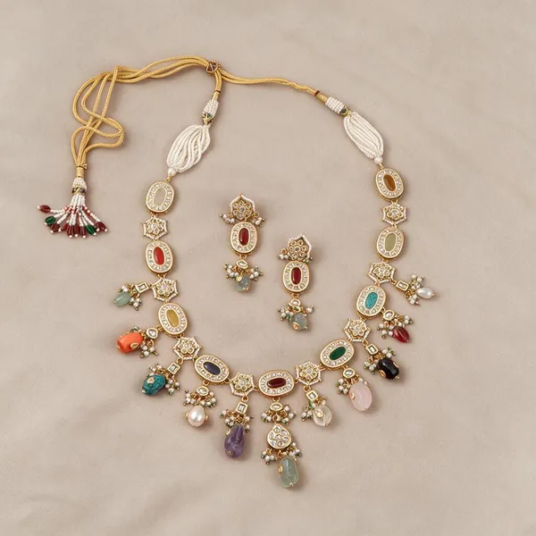 Gold_necklace_set_Brass__For_Women