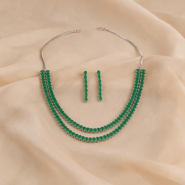 Green_necklace_set_Brass__For_Women