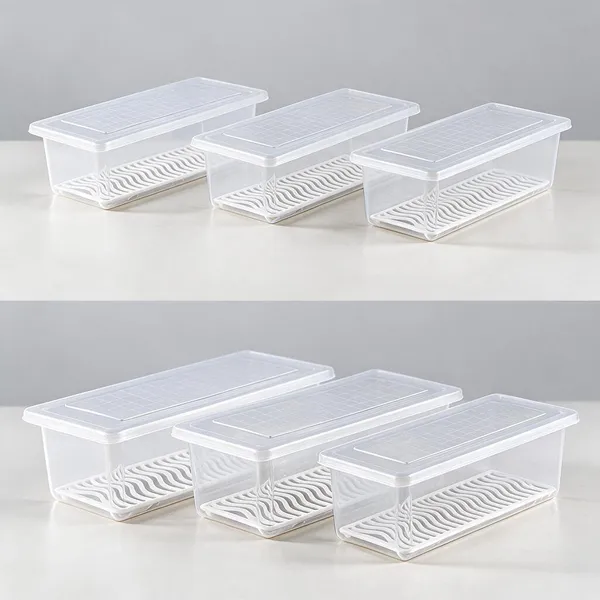 Refrigerator_Storage_Container_With_Drain_Plate