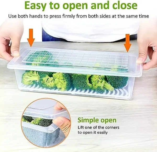 Refrigerator_Storage_Container_With_Drain_Plate