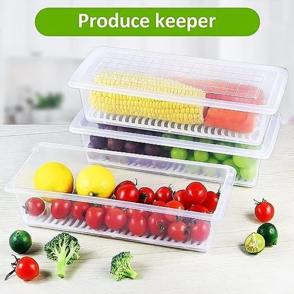 Refrigerator_Storage_Container_With_Drain_Plate