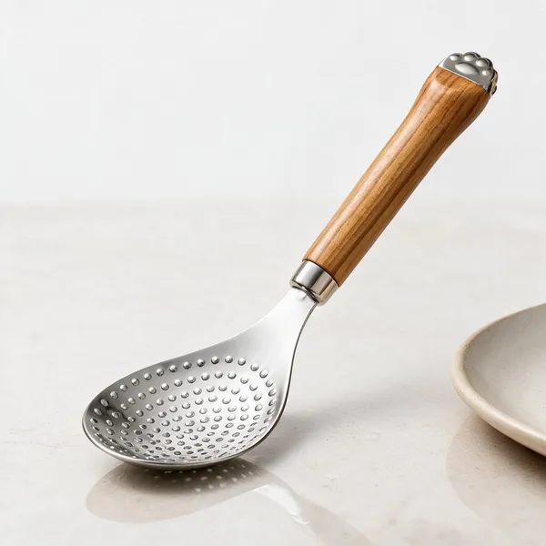 Stainless_Steel_Perforated_Spoon_With_Wooden_Handle