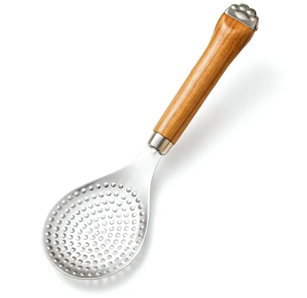 Stainless_Steel_Perforated_Spoon_With_Wooden_Handle