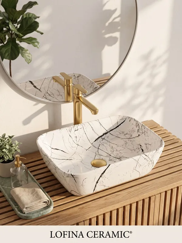 White_And_Black_Glossy_Rectangle_Table_Top_Ceramic_Wash_Basin