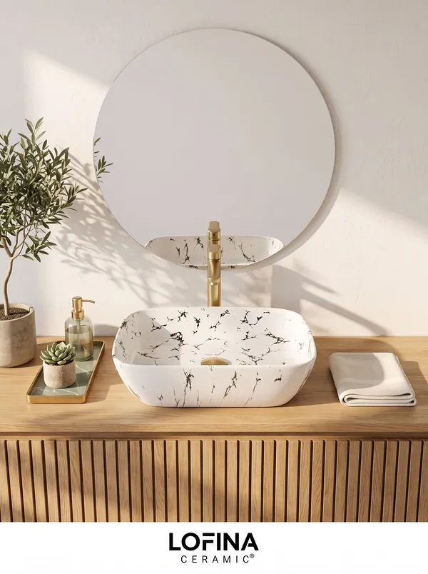White_And_Black_Glossy_Rectangle_Table_Top_Ceramic_Wash_Basin