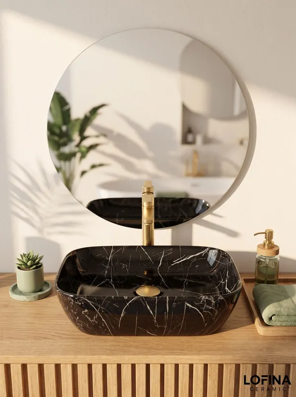 White_And_Black_Glossy_Rectangle_Table_Top_Ceramic_Wash_Basin