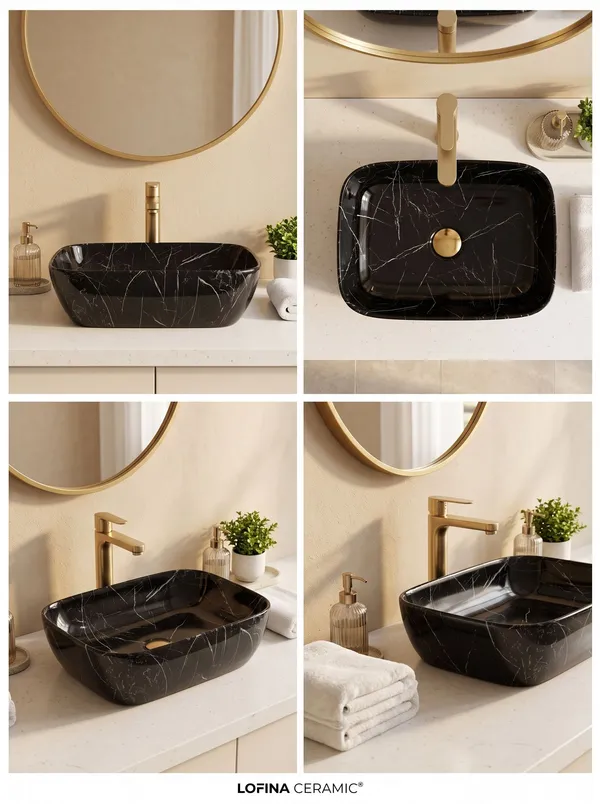 White_And_Black_Glossy_Rectangle_Table_Top_Ceramic_Wash_Basin