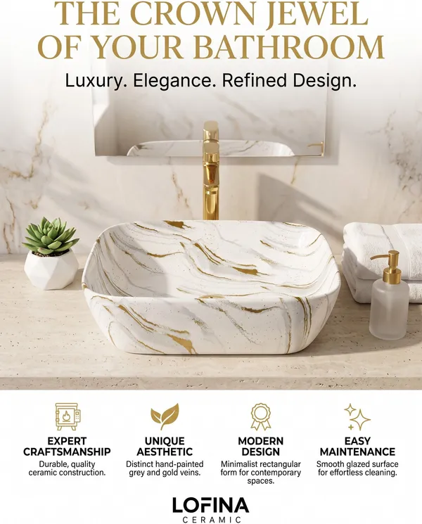 White_And_Brown_Glossy_Rectangle_Table_Top_Ceramic_Wash_Basin