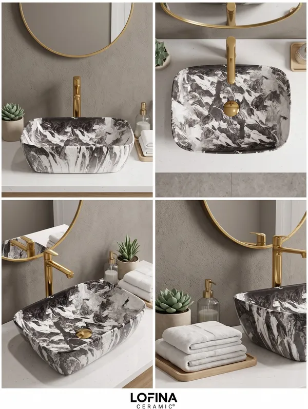 White_And_Black_Glossy_Rectangle_Table_Top_Ceramic_Wash_Basin