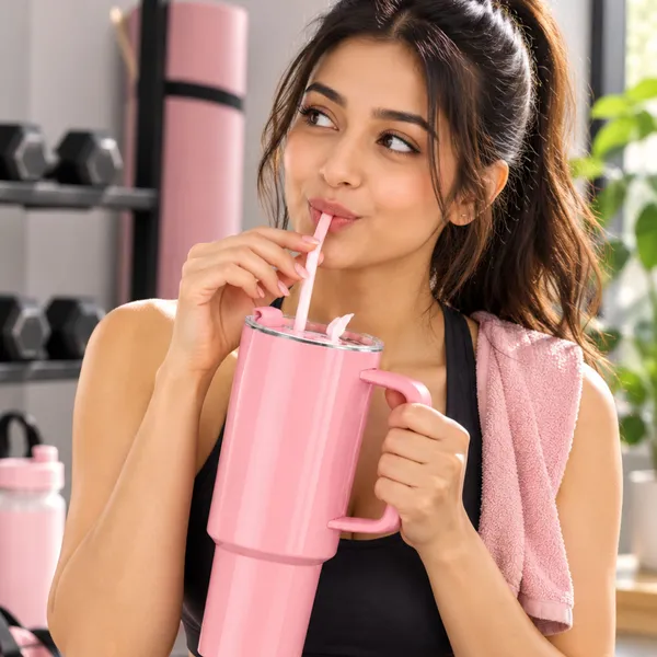 Pink_Handled_Straw_Tumbler