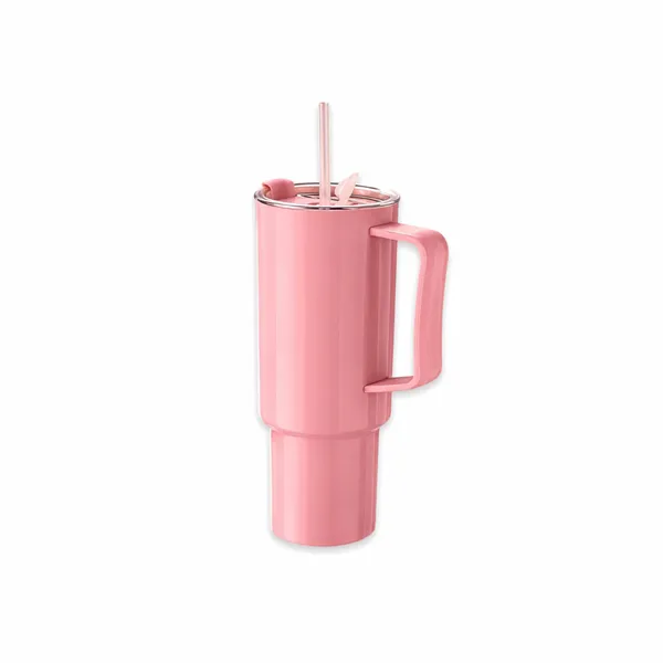 Pink_Handled_Straw_Tumbler