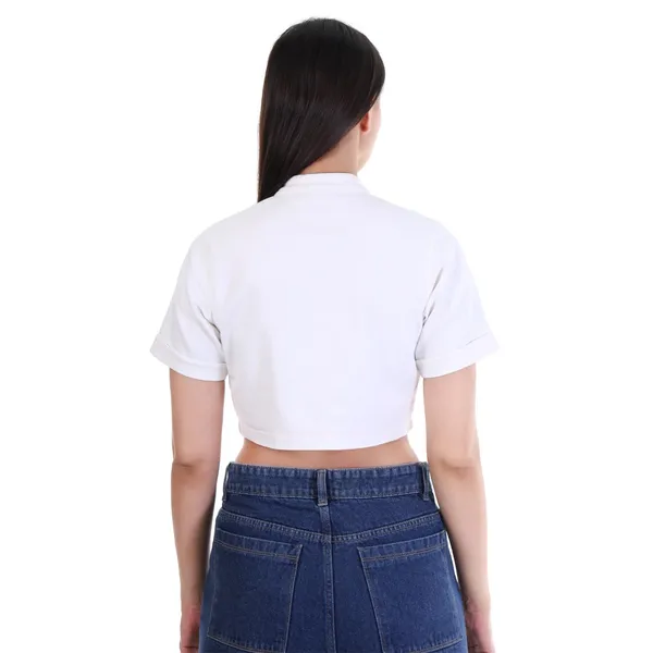 Women's_White_Denim_Crop_Top_Stretchable_Half_Sleeve_Shirt_Neck_Casual_Party_Wear