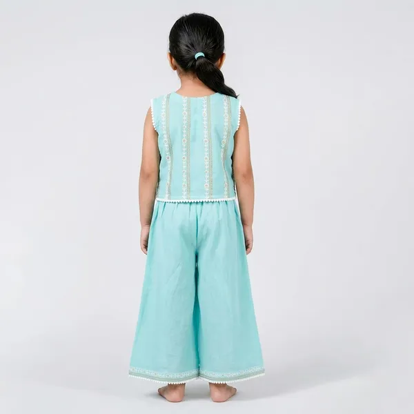 Girls_Printed_Georgette_Palazzo_Set_With_Dupatta_Sleeveless_Crop_Top_Festive_Ethnic_Wear