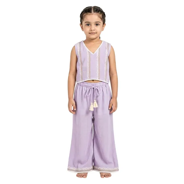 Lavender_Georgette_Sleeveless_Crop_Top_Palazzo_Set_With_Dupatta_For_Girls