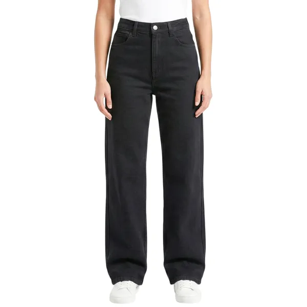 Women's_Black_High_Rise_Straight_Fit_Denim_Jeans_Classic_Everyday_Fashion