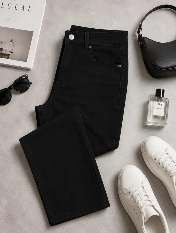 Black_Denim_Straight_Fit_Jeans_For_Women
