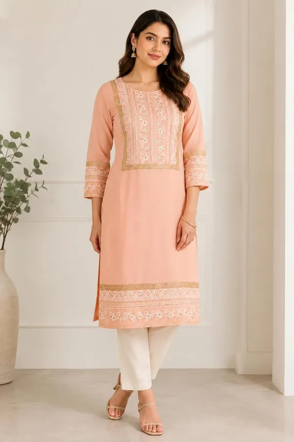 Designer_Georgette_Kurti_For_Women_With_Soft_Cotton_Lining_Comfortable_Ethnic_Wear