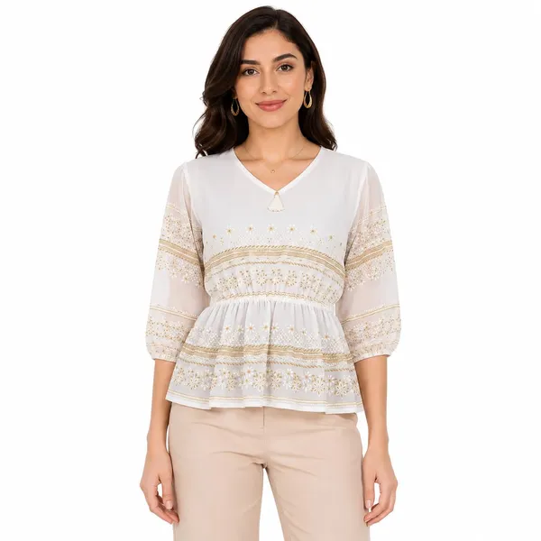 Women's_White_Casual_Top_Regular_Fit_Stylish_Office_And_Everyday_Fashion_Wear