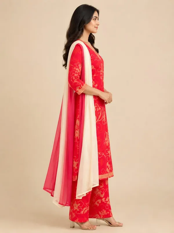 Women's_Red_Printed_Cotton_Kurta_Pant_Set_With_Dupatta_Festive_Ethnic_Wear