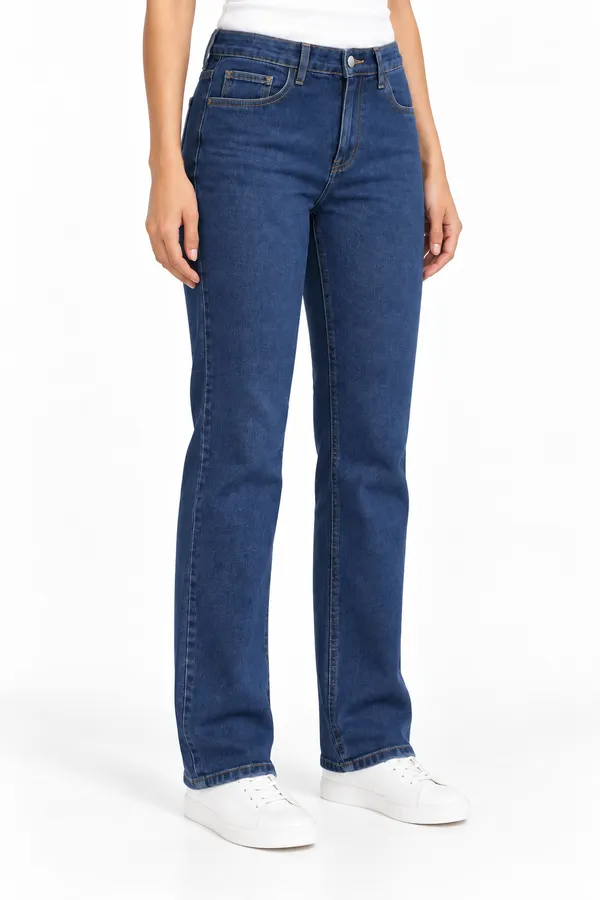Dark_Blue_Non-Stretch_Straight_Fit_Denim_Jeans_for_Women