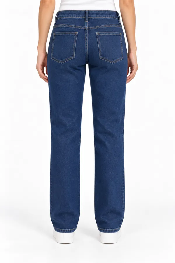 Dark_Blue_Non-Stretch_Straight_Fit_Denim_Jeans_for_Women