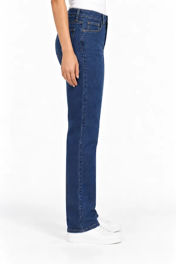 Dark_Blue_Non-Stretch_Straight_Fit_Denim_Jeans_for_Women
