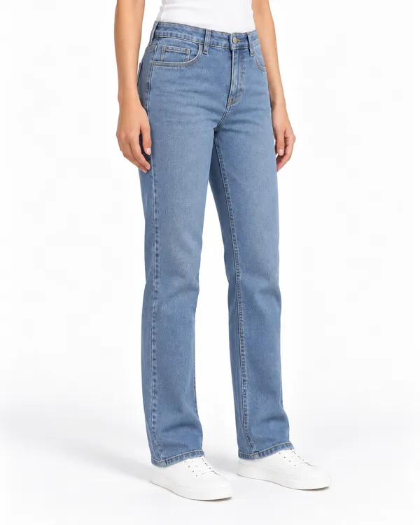Light_Blue_Non-Stretch_Straight_Fit_Denim_Jeans_for_Women
