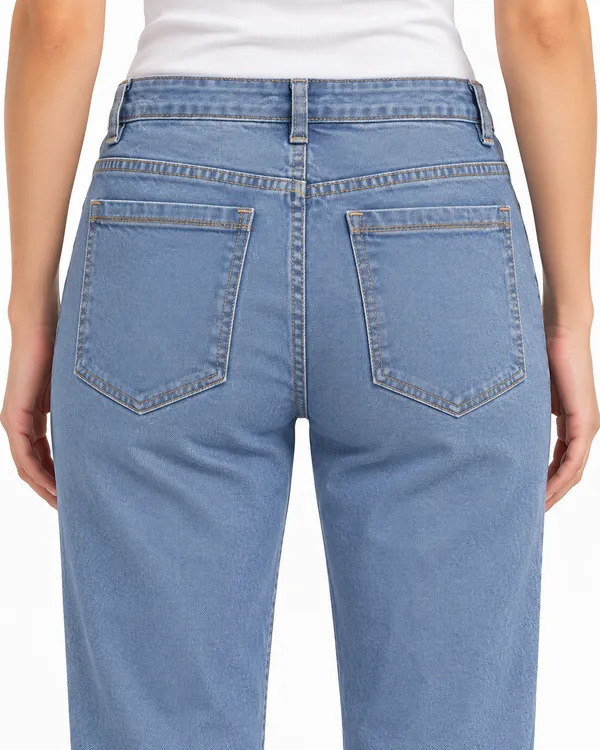 Light_Blue_Non-Stretch_Straight_Fit_Denim_Jeans_for_Women