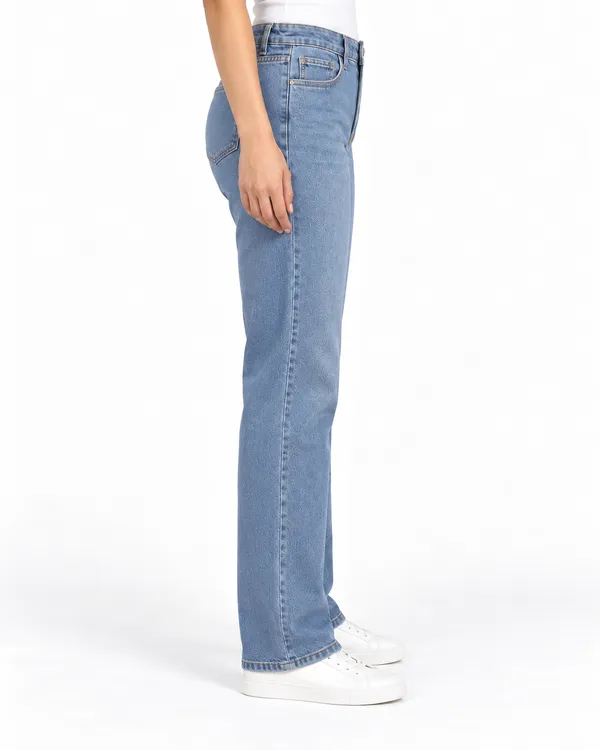 Light_Blue_Non-Stretch_Straight_Fit_Denim_Jeans_for_Women
