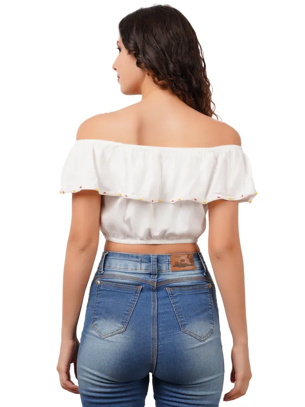 Women's_White_Off-Shoulder_Ruffle_Rayon_Crop_Top