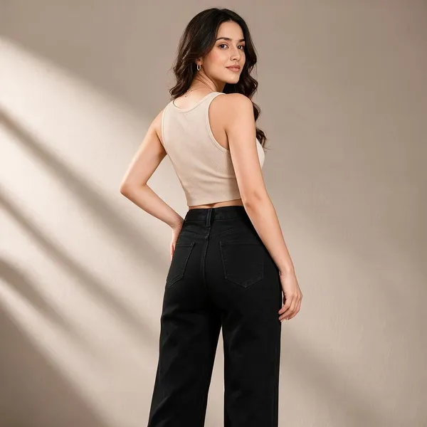 Black_Denim_Straight_Fit_Jeans_For_Women