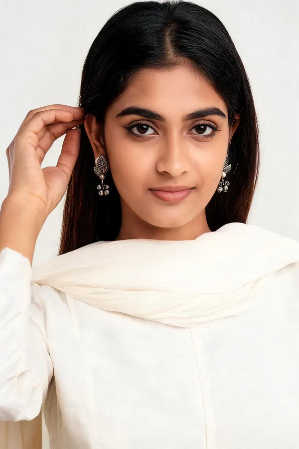 Silver_Steel_Oxidised_Leaf_Jhumka_Earrings_For_Women_Pack_Of_2