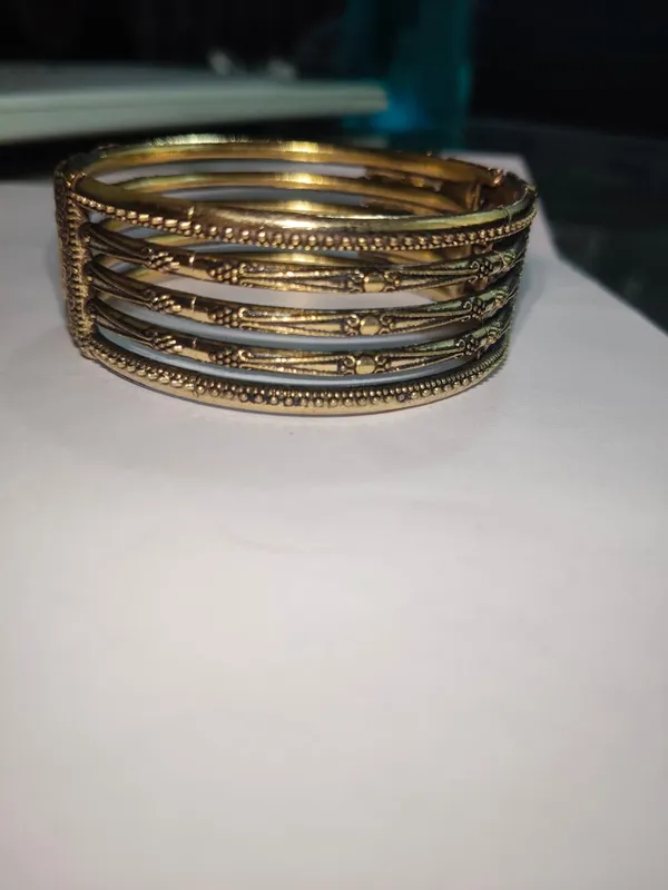 Gold_Steel_Embellished_Bangle_Set_For_Women_Pack_Of_2