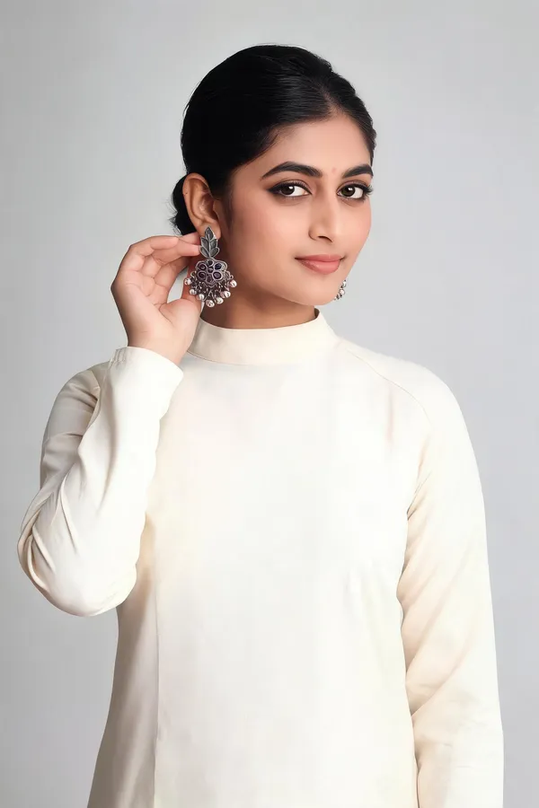 Silver_Steel_Oxidized_Leaf_Blue_Stone_Jhumka_Earrings_For_Women_Pack_Of_2