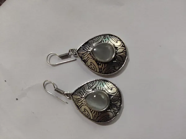 Silver_Steel_Oxidised_Teardrop_Drop_Earrings_For_Women_Pack_Of_3