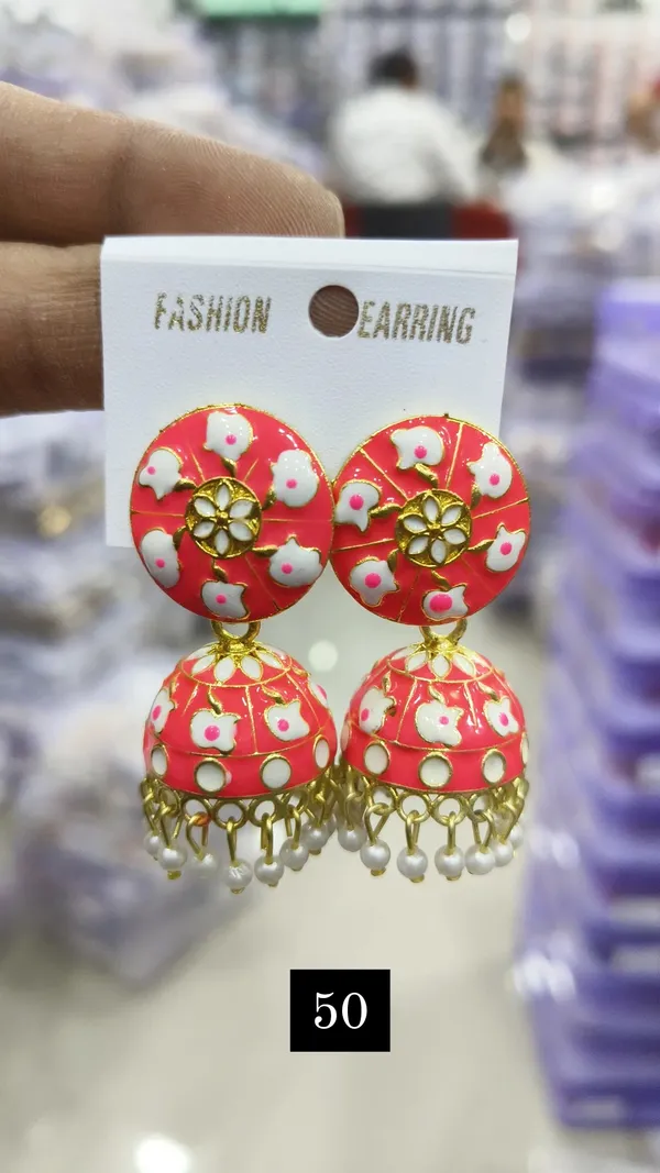 Green_Steel_Floral_Jhumka_Earrings_For_Women_Pack_Of_4