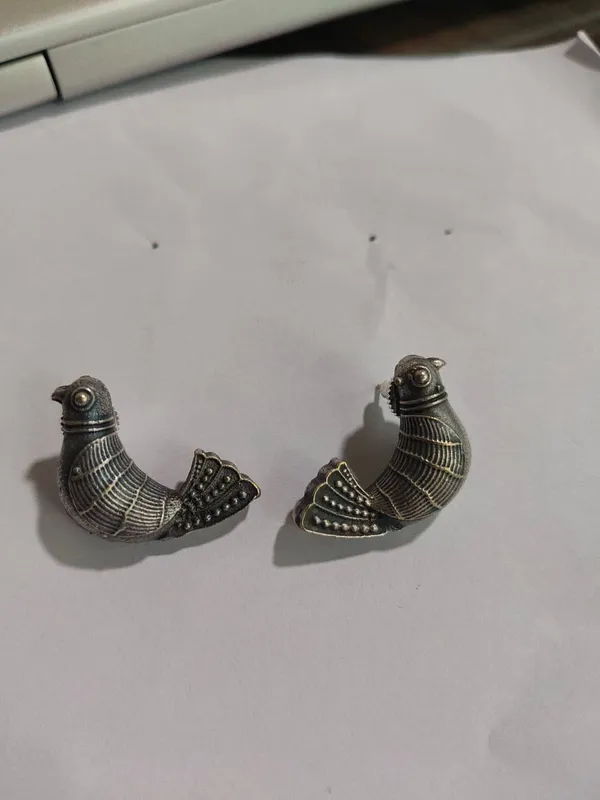 Silver_Steel_Oxidized_Bird_Motif_Earrings_For_Women_Pack_Of_3