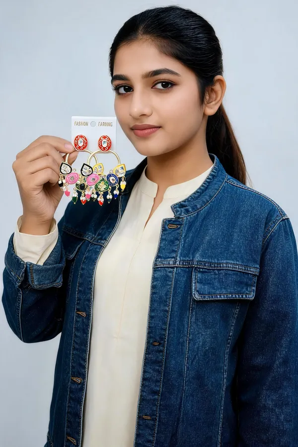 Multi_Steel_Enamel_Dangling_Earrings_For_Women_Pack_Of_2
