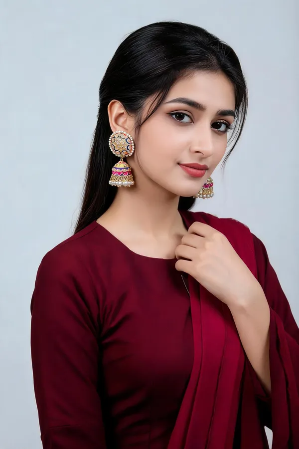 Multicolour_Steel_Embellished_Jhumka_Earrings_For_Women_Pack_Of_2