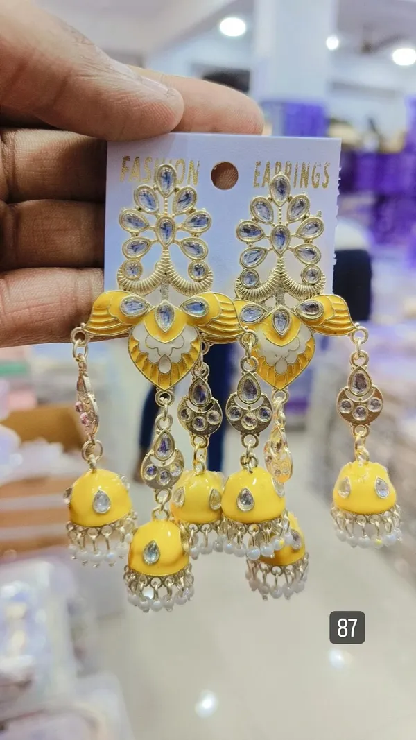 Gold_Steel_Peacock_Jhumka_Earrings_For_Women_Pack_Of_2
