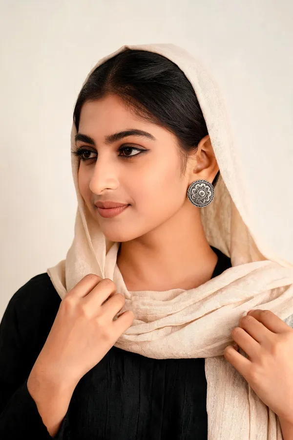 Silver_Steel_Oxidized_Floral_Earrings_For_Women_Pack_Of_3