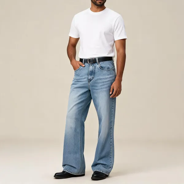 Blue_Denim_Straight_Leg_Jeans_For_Men