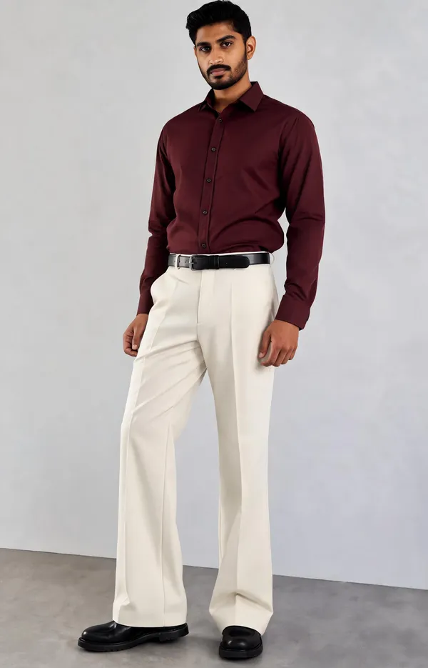 Black_And_Cream_Linen_Relaxed_Drawstring_Trousers_For_Men_Pack_of_2