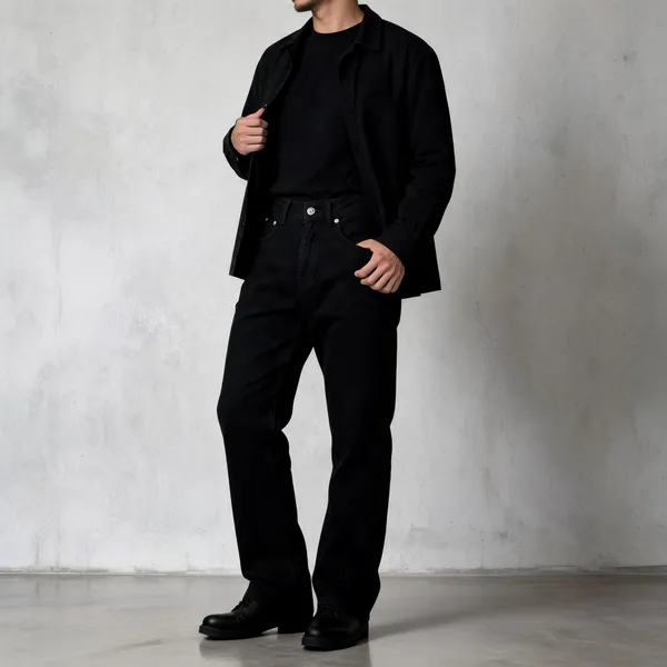 Black_Denim_Regular_Fit_Pants_For_Men