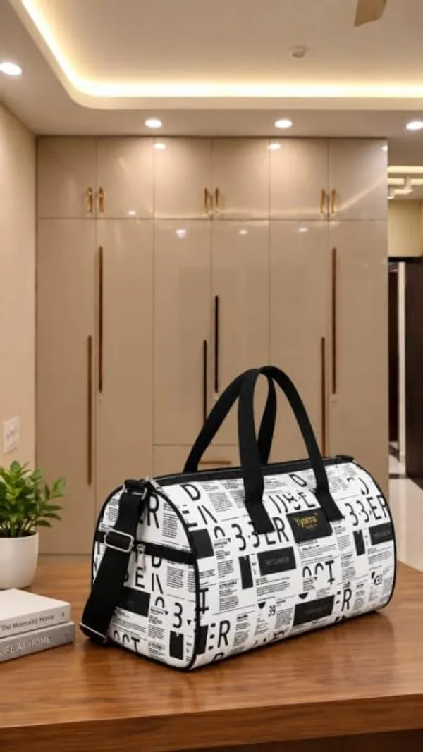 Travel_Bag_Newspaper_Print_Bag_For_Women_Girls_Casual_Shoulder_Handbag_Tote_Bag_For_Shopping_Luggage_Bag